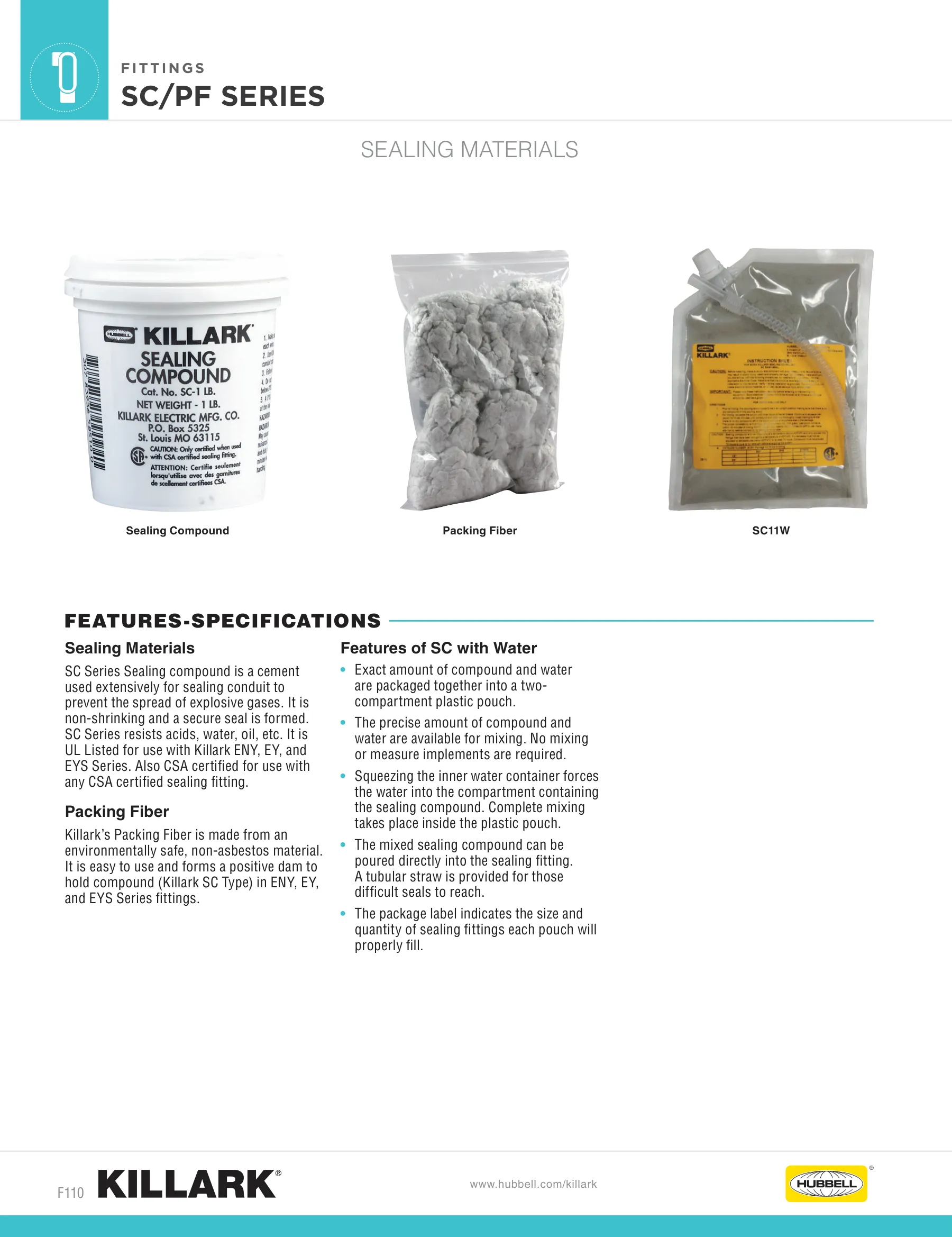Raccords de scellement — page 9 of 14
